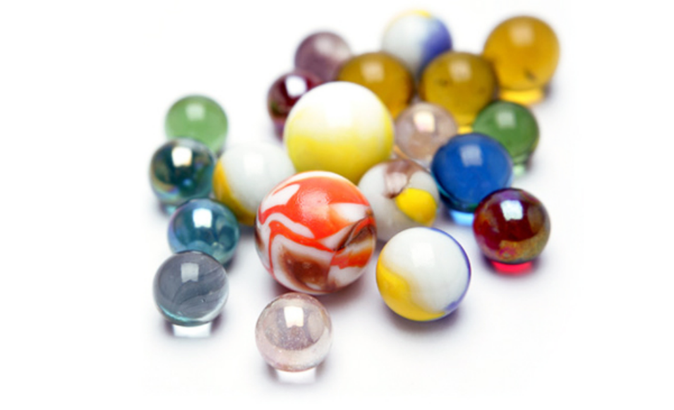 Group of Different Colored Marbles Grouped Together