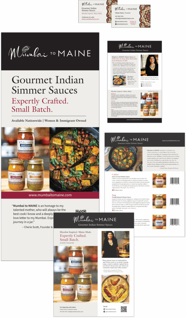 Mumbai to MAINE Indian Specialty Foods Display Graphics