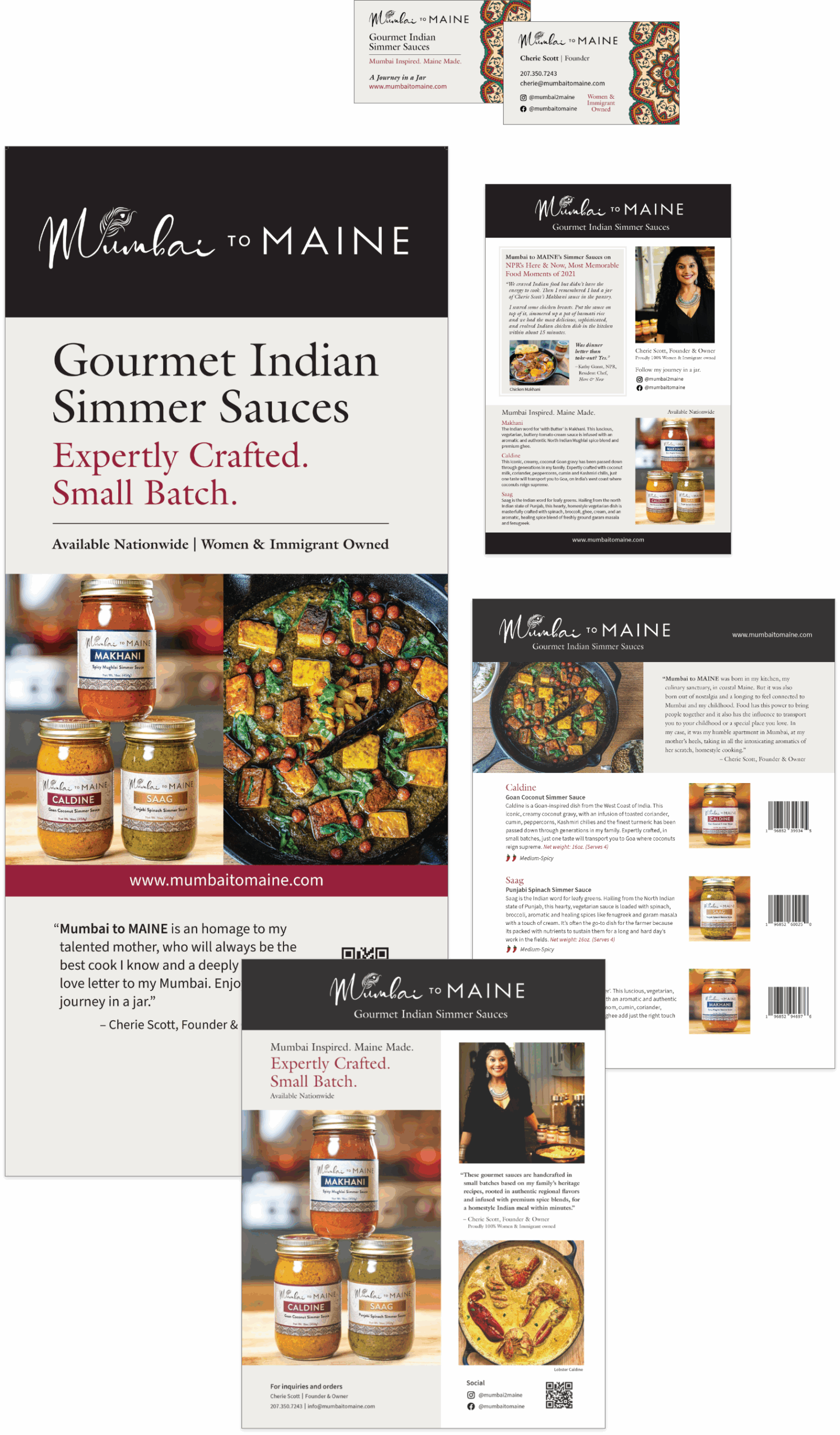 Mumbai to MAINE Indian Specialty Foods Display Graphics